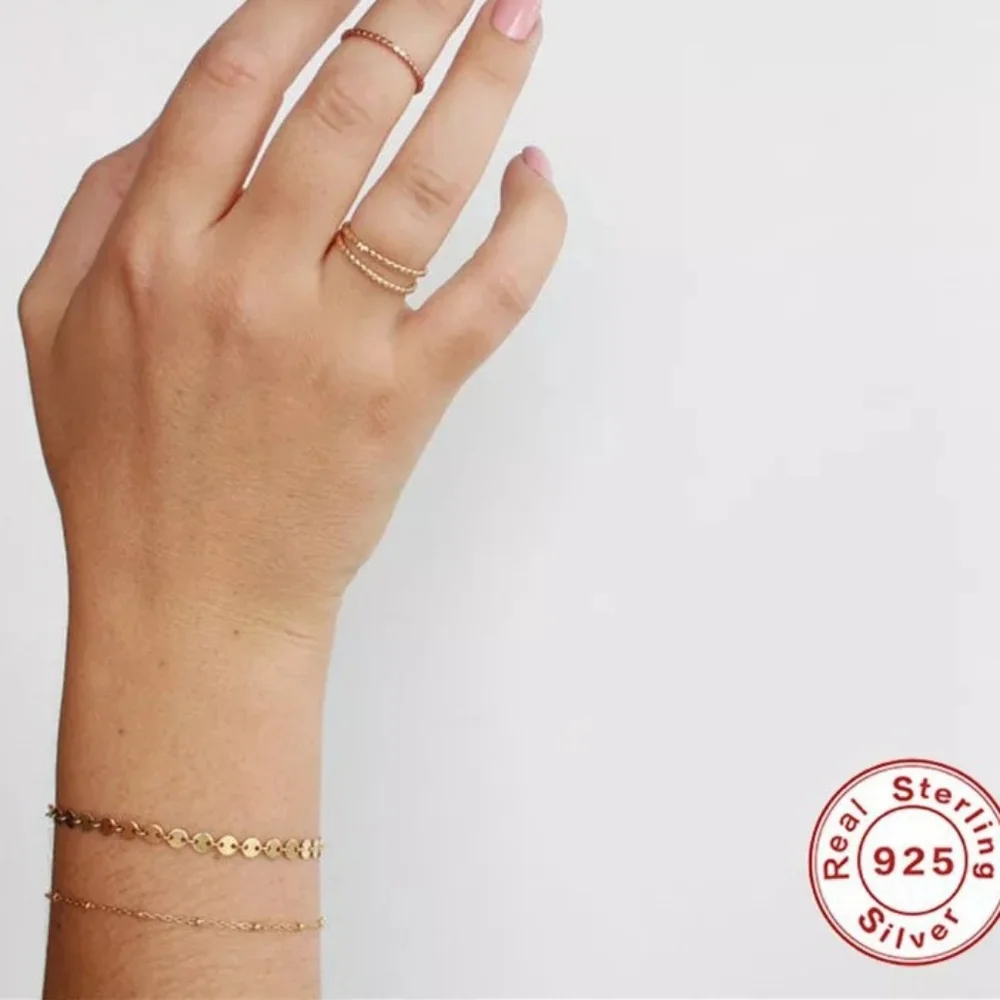 Dainty 14k Gold Beehive Band Ring - Picture 12 of 14